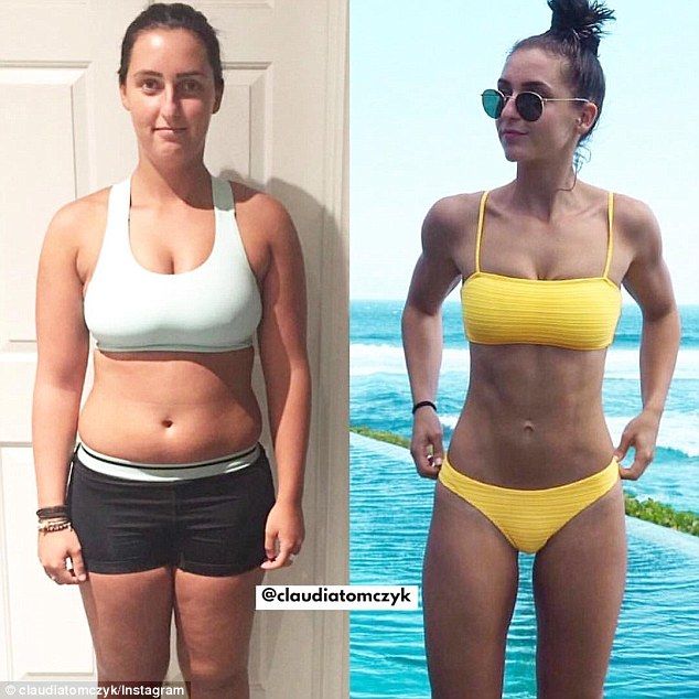 Female client lean physique transformation