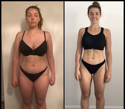 Female client full body transformation