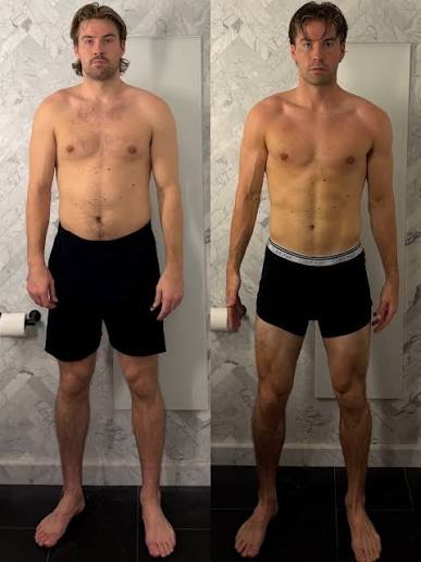 Male client lean physique transformation